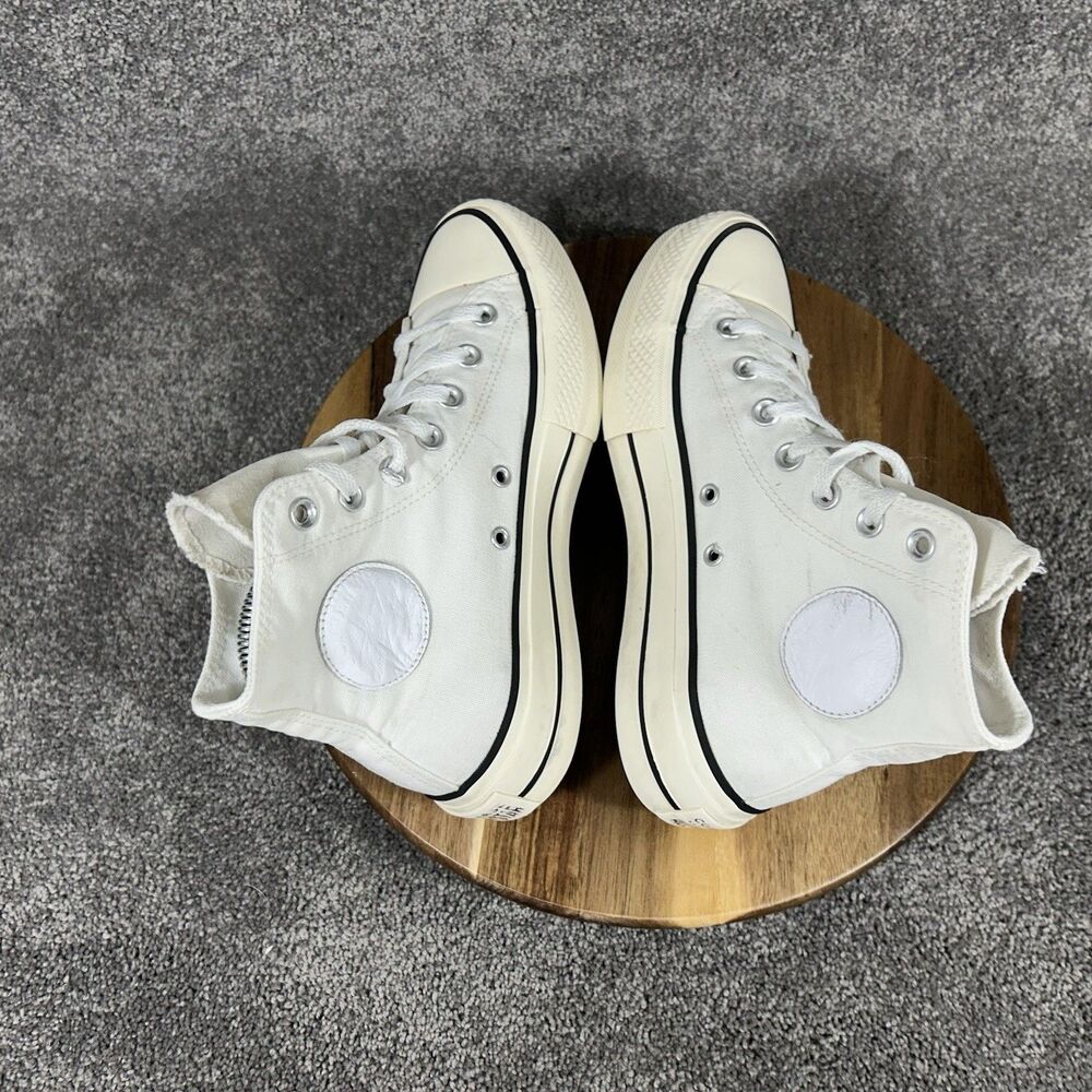 Converse All Star Hi Lift 171209C Women’s Size 7 White Platform Shoes Used - Picture 7 of 15